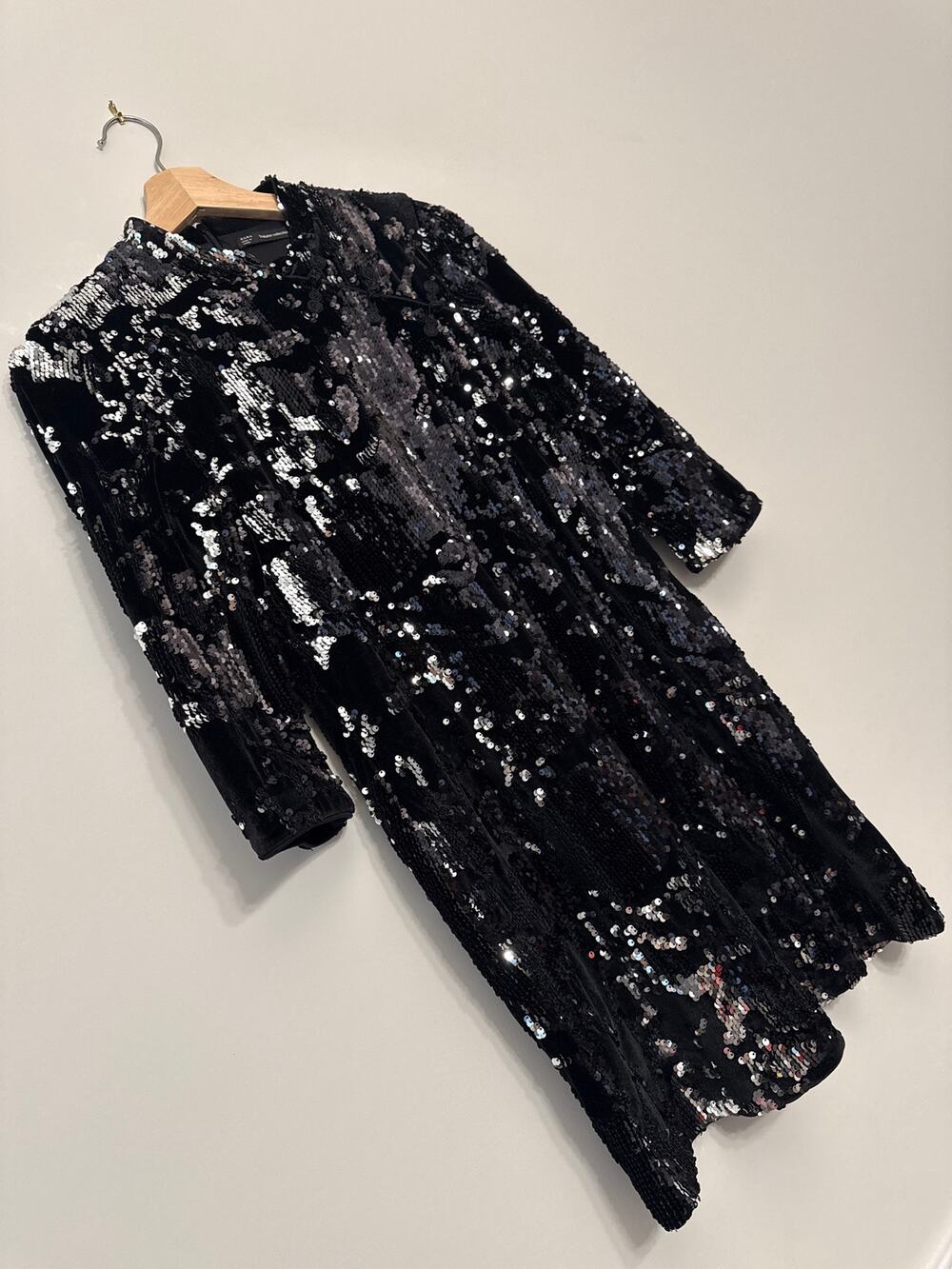 Zara TRF Limited Edition Sequin Velvet Mini Dress – Size M